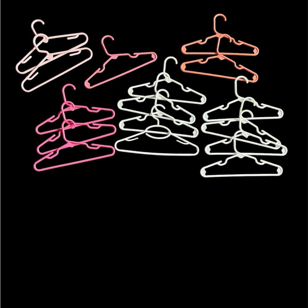 Unbranded Child (girl) Hangers One Size Pink (6), White (12), and Orange (2)